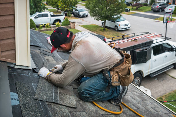 Professional Roof Inspection technician working in Bath, NY